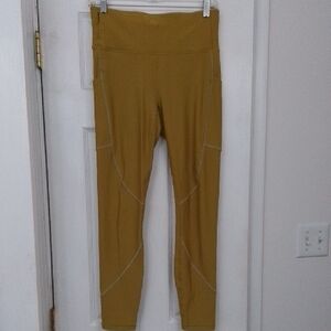 Fabletics Women's Mustard Yellow Leggings